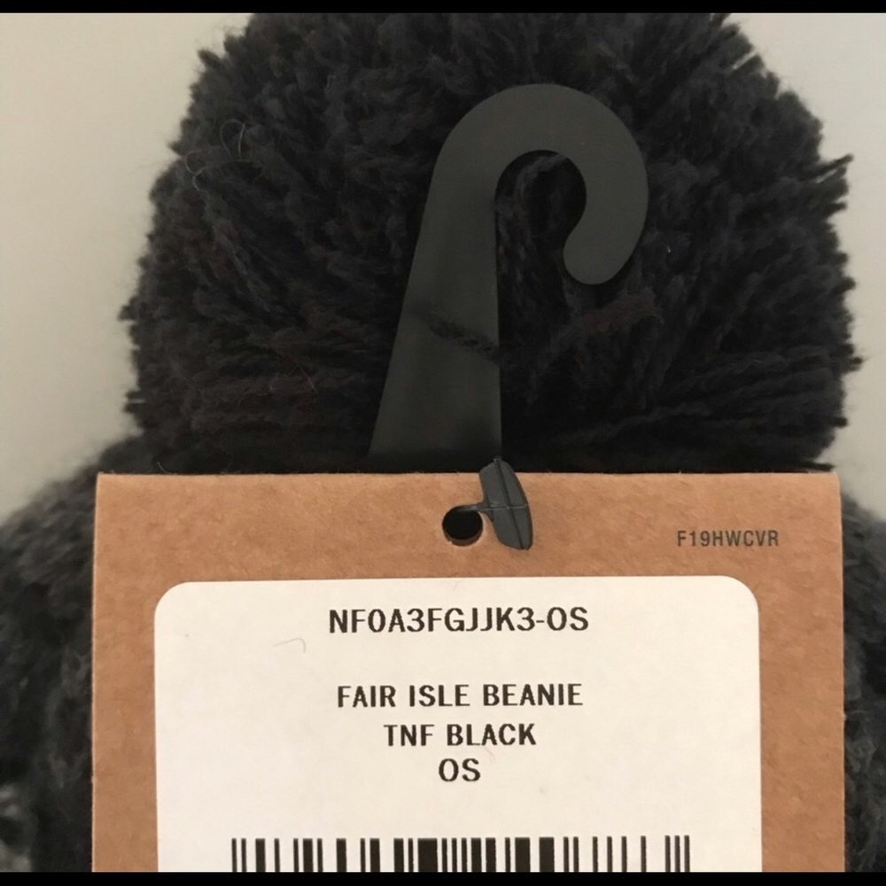 The North Face Black Fair Isle Beanie one Size - Picture 6 of 8